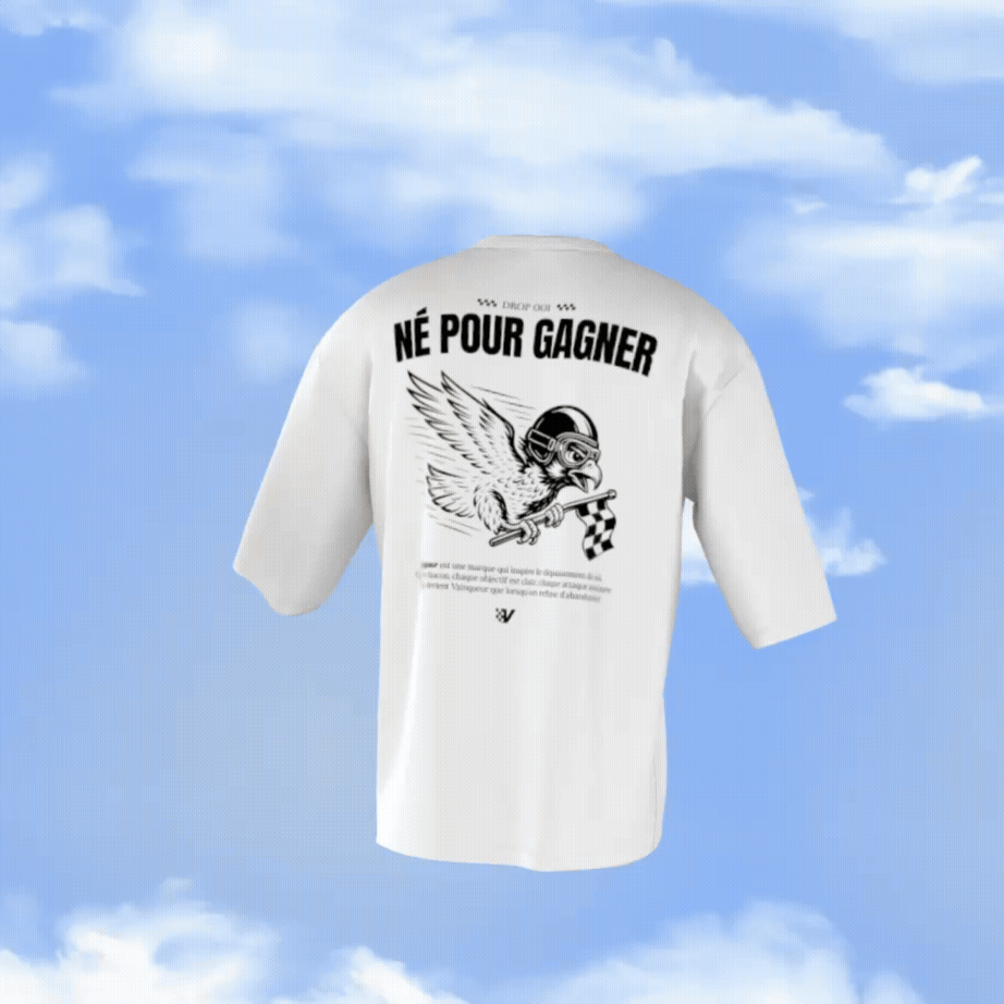 T-shirt Né Pour Gagner – Édition Limitée